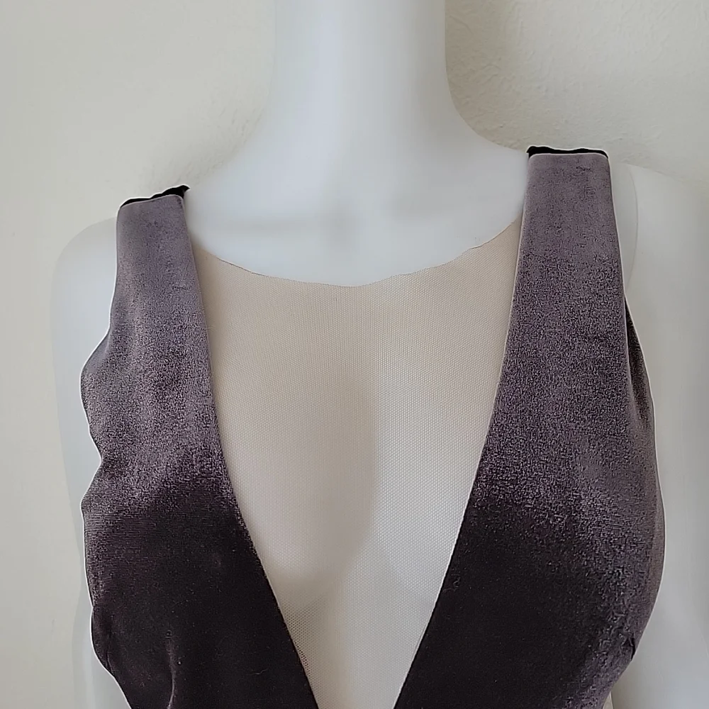 Jenny Yoo Velvet Maxi Dress in Deep Purple - Picture 3 of 9